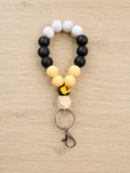 Black & White Sunflower Wristlet